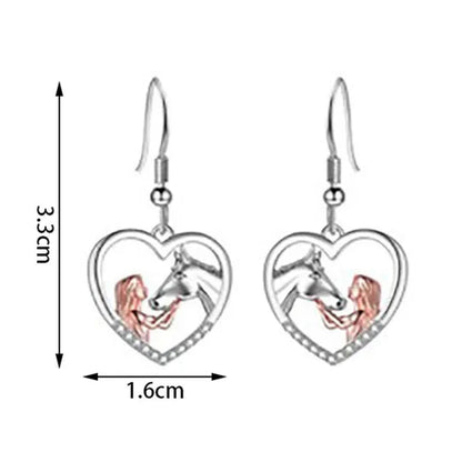 1/2/3Pcs Funny Cute Horse Unicorn Pendant Necklace 925 Sterling Silver Necklace Earrings Bracelet Chain Jewelry Set for Women Girls Birthday Gifts