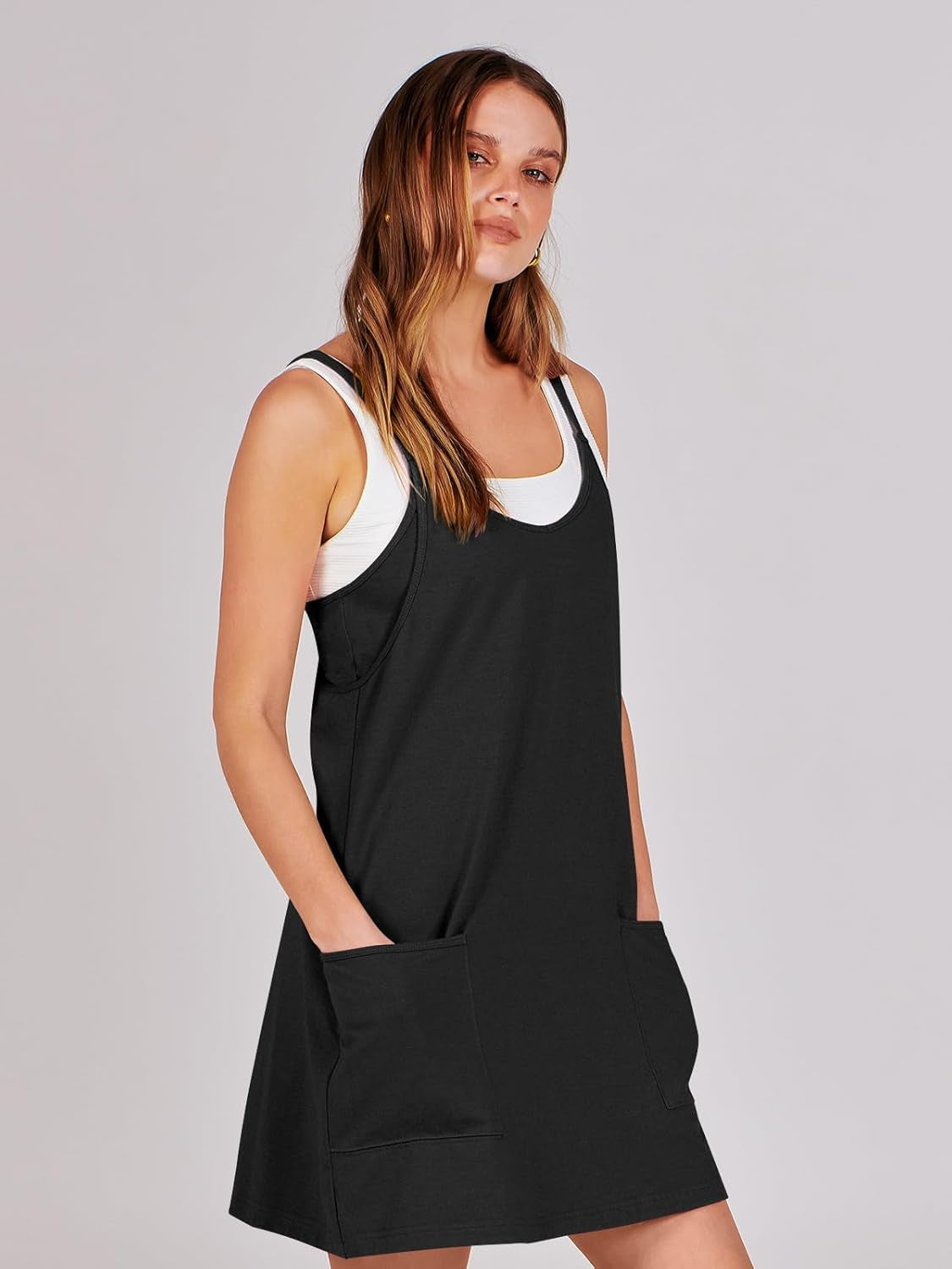 Women Summer Mini Romper Dress Workout Tennis Active Sports Athletic Outfits Built in Shorts Trendy Vacation