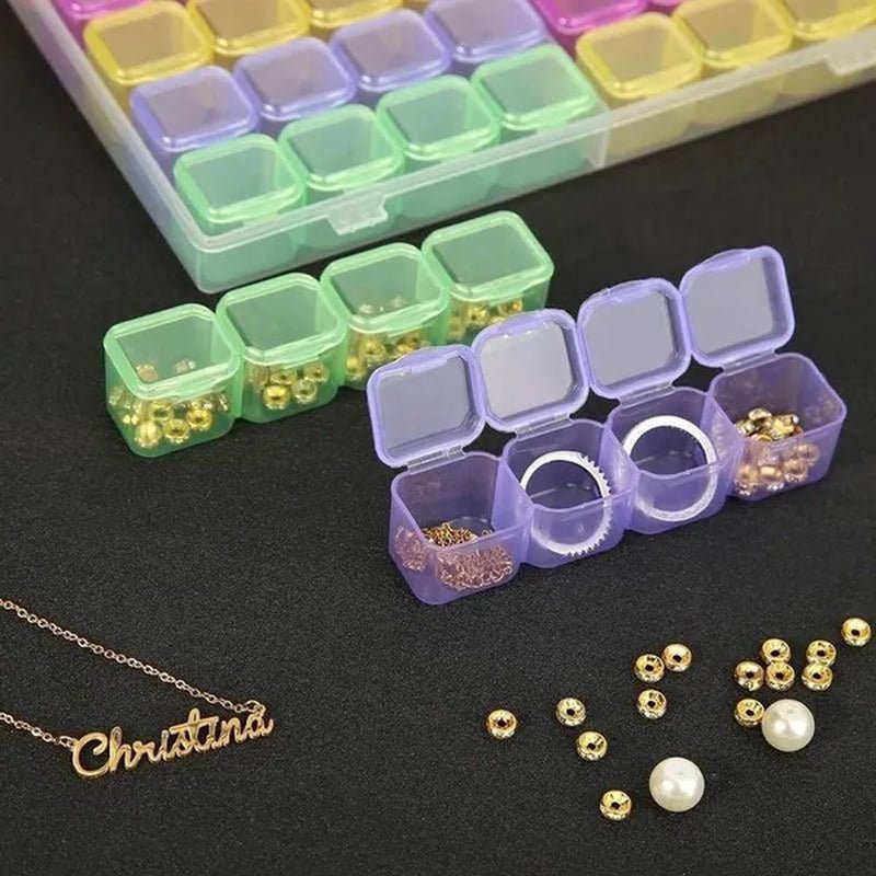 56 Grids Diamond Painting Jewelry Box Earring Embroidery Plastic Storage Case