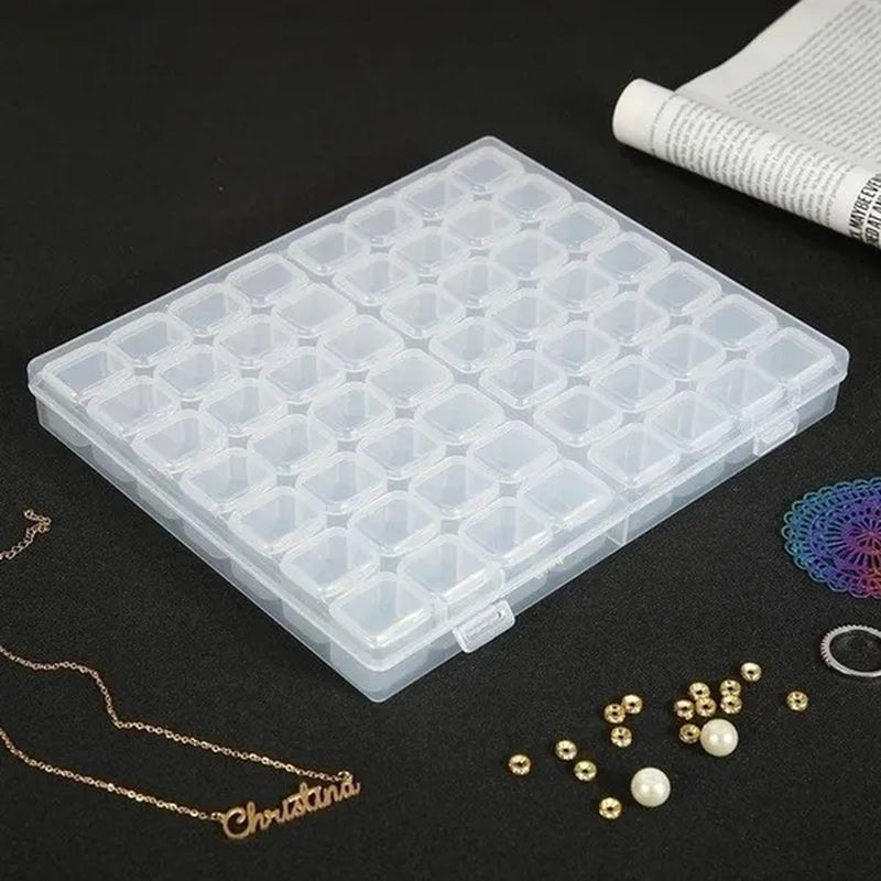 56 Grids Diamond Painting Jewelry Box Earring Embroidery Plastic Storage Case