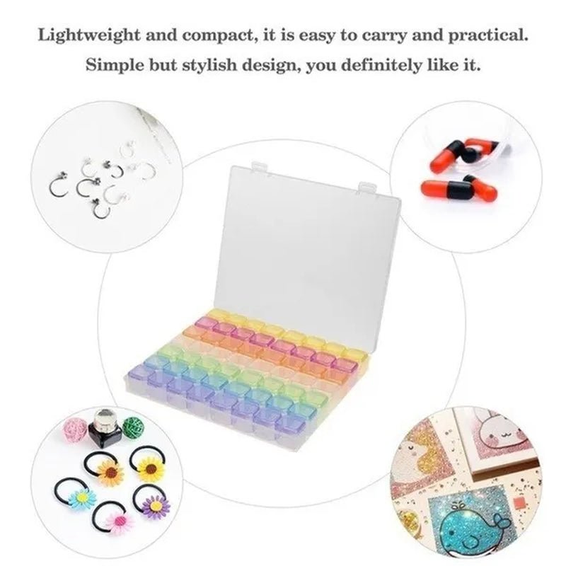 56 Grids Diamond Painting Jewelry Box Earring Embroidery Plastic Storage Case