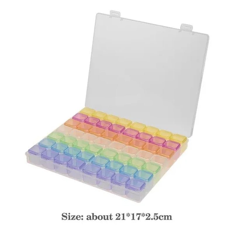 56 Grids Diamond Painting Jewelry Box Earring Embroidery Plastic Storage Case