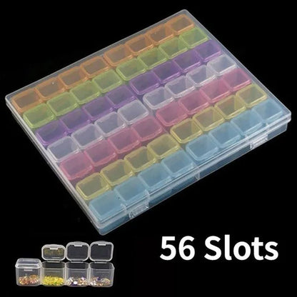 56 Grids Diamond Painting Jewelry Box Earring Embroidery Plastic Storage Case