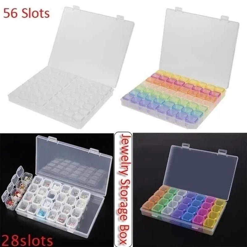 56 Grids Diamond Painting Jewelry Box Earring Embroidery Plastic Storage Case - WORLD TIME VISITS