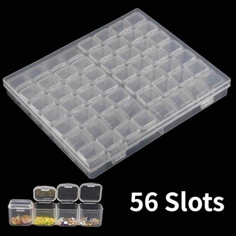 56 Grids Diamond Painting Jewelry Box Earring Embroidery Plastic Storage Case