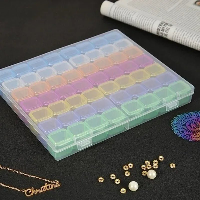 56 Grids Diamond Painting Jewelry Box Earring Embroidery Plastic Storage Case