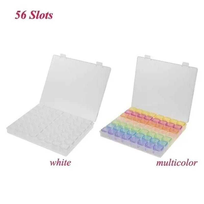 56 Grids Diamond Painting Jewelry Box Earring Embroidery Plastic Storage Case - WORLD TIME VISITS