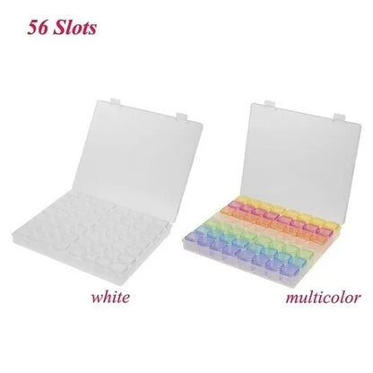 56 Grids Diamond Painting Jewelry Box Earring Embroidery Plastic Storage Case - WORLD TIME VISITS