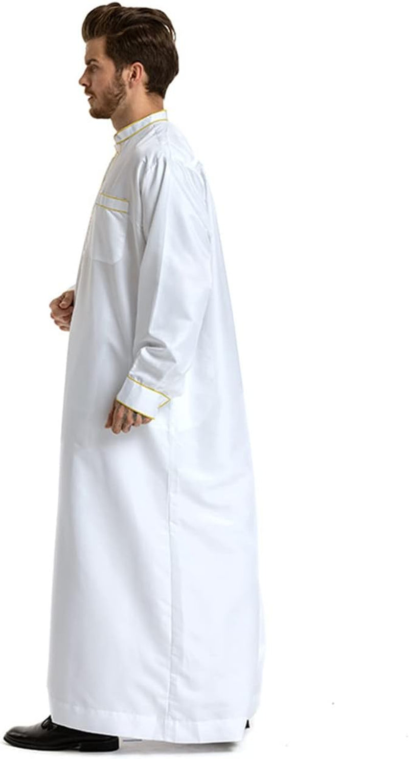 Muslim Islamic Pakistan Dubai Abaya Thobe Middle East Style Embroidered Men'S Clothing S-XXXL