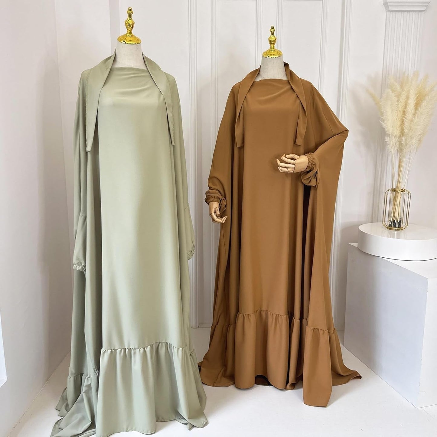 Women Jilbab Islamic Prayer Dress Muslim Dress for Woman Muslim Maxi Abaya Eid Ramadan Formal Gown with Sleeve Prayer Dress