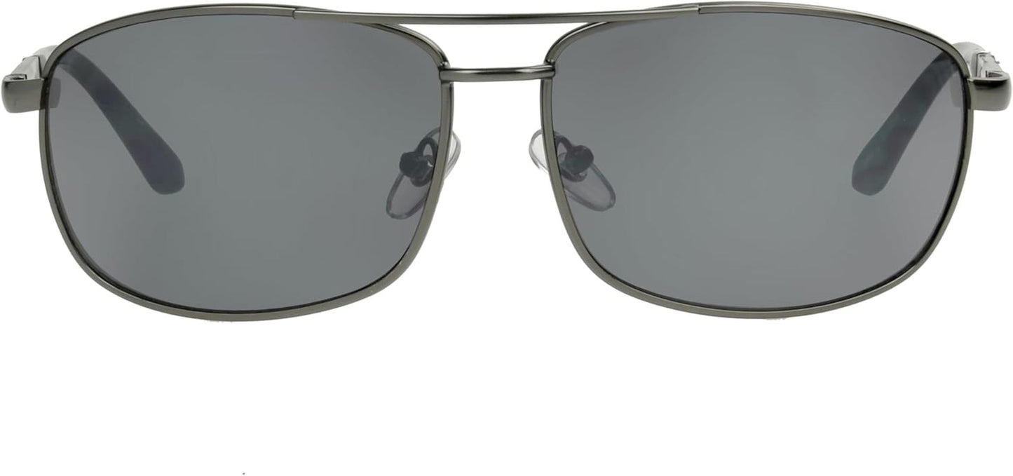 Men'S Oscar Wrap Sunglasses, Gunmetal/Smoke, 64 Mm