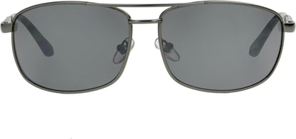 Men'S Oscar Wrap Sunglasses, Gunmetal/Smoke, 64 Mm