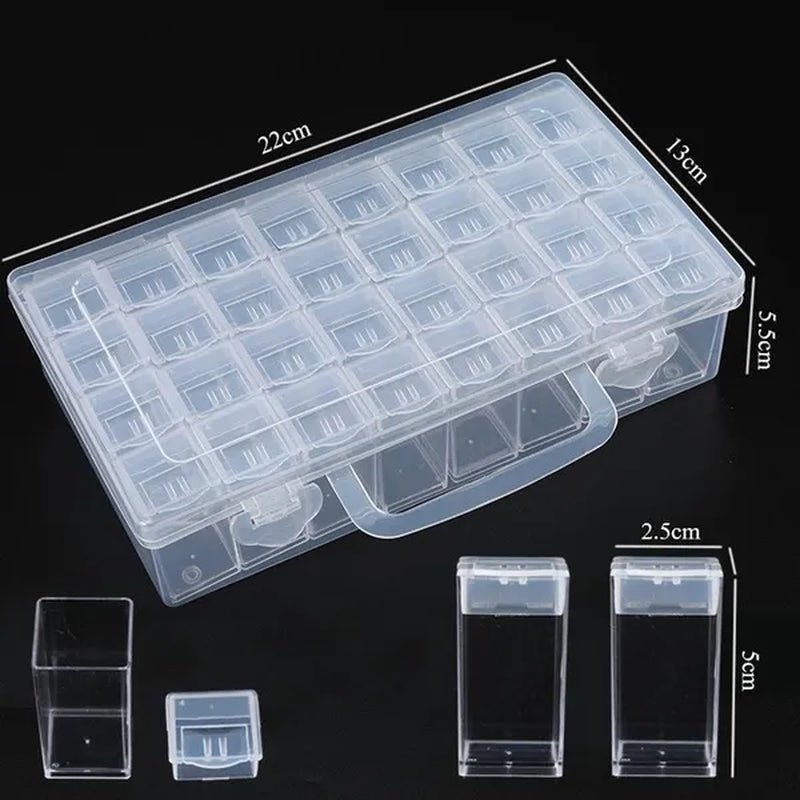 56/48/40/32/12 Diamond Painting Tools Accessories Beads Container Rhinestone Diamond Embroidery Stone Storage Convenience Box