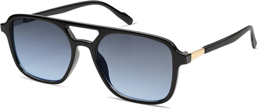Retro Aviator Sunglasses for Women Men,Trendy Rectangle Womens Mens Shades Sun Glasses SJ2202 - WORLD TIME VISITS