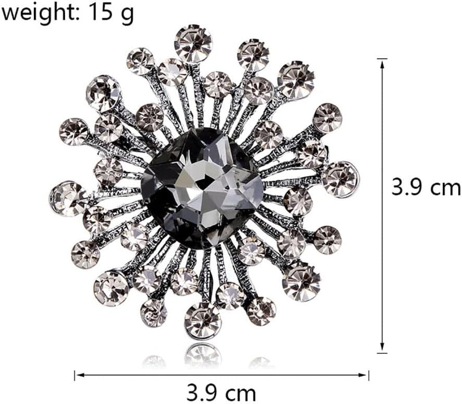 Crystal Diamond Brooch for Women, Rhinestone Sweater Buckle for Outerwear, Scarf Buckle for Women, Lapel Pin for Corsage Badge Needle, Dress, Fabric, Hat, Bag, and Other Accessories