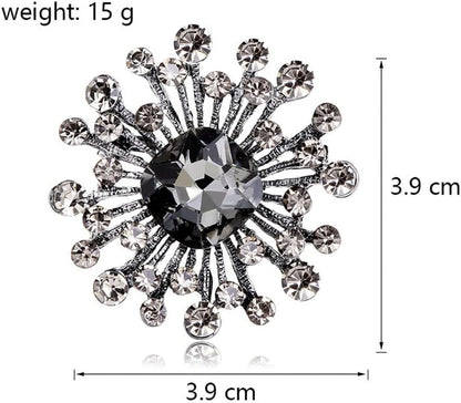 Crystal Diamond Brooch for Women, Rhinestone Sweater Buckle for Outerwear, Scarf Buckle for Women, Lapel Pin for Corsage Badge Needle, Dress, Fabric, Hat, Bag, and Other Accessories