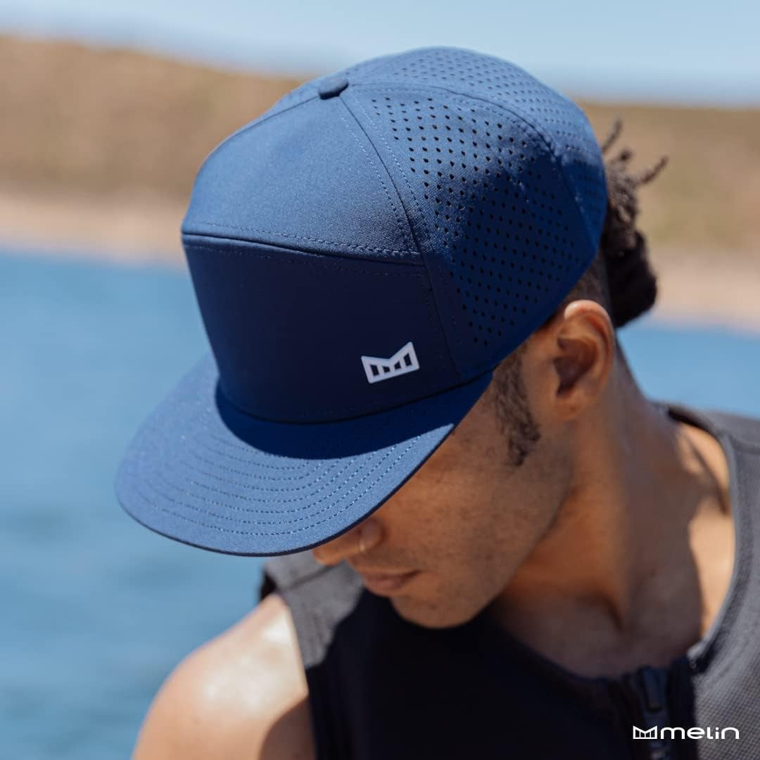 Trenches Icon Hydro, Performance Snapback Hat, Water-Resistant Flat Bill Caps for Men & Women, Golf, Running or Workout