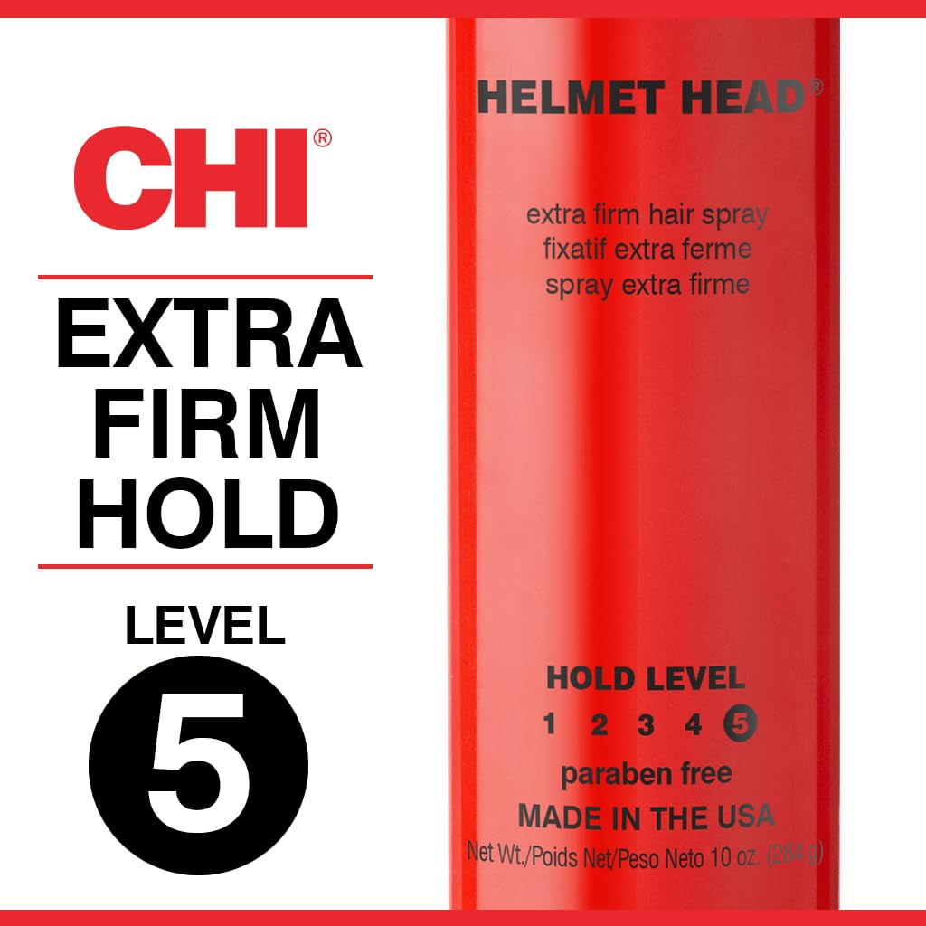 Helmet Head Extra Firm Hairspray, Protects against Humidity & Creates Voluminous Hairstyles, Sulfate & Paraben-Free, 10 Oz - WORLD TIME VISITS