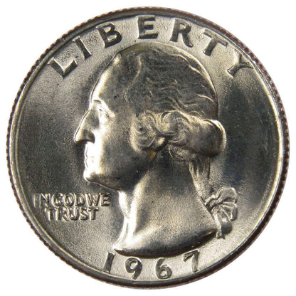 1967 Washington Quarter Coin, BU Uncirculated Mint State, 25C Collectible Master Coins - WORLD TIME VISITS
