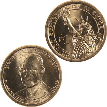 2015 P Dwight D Eisenhower Presidential Dollar BU Uncirculated $1 Coin Master Coins