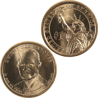 2015 P Dwight D Eisenhower Presidential Dollar BU Uncirculated $1 Coin Master Coins