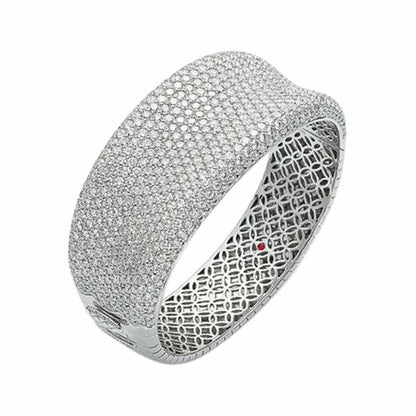 ROBERTO COIN STAMPED ORIGINAL BANGLE DIAMOND ROUND ADJUSTABLE SIZE NO BOX NO PAPER