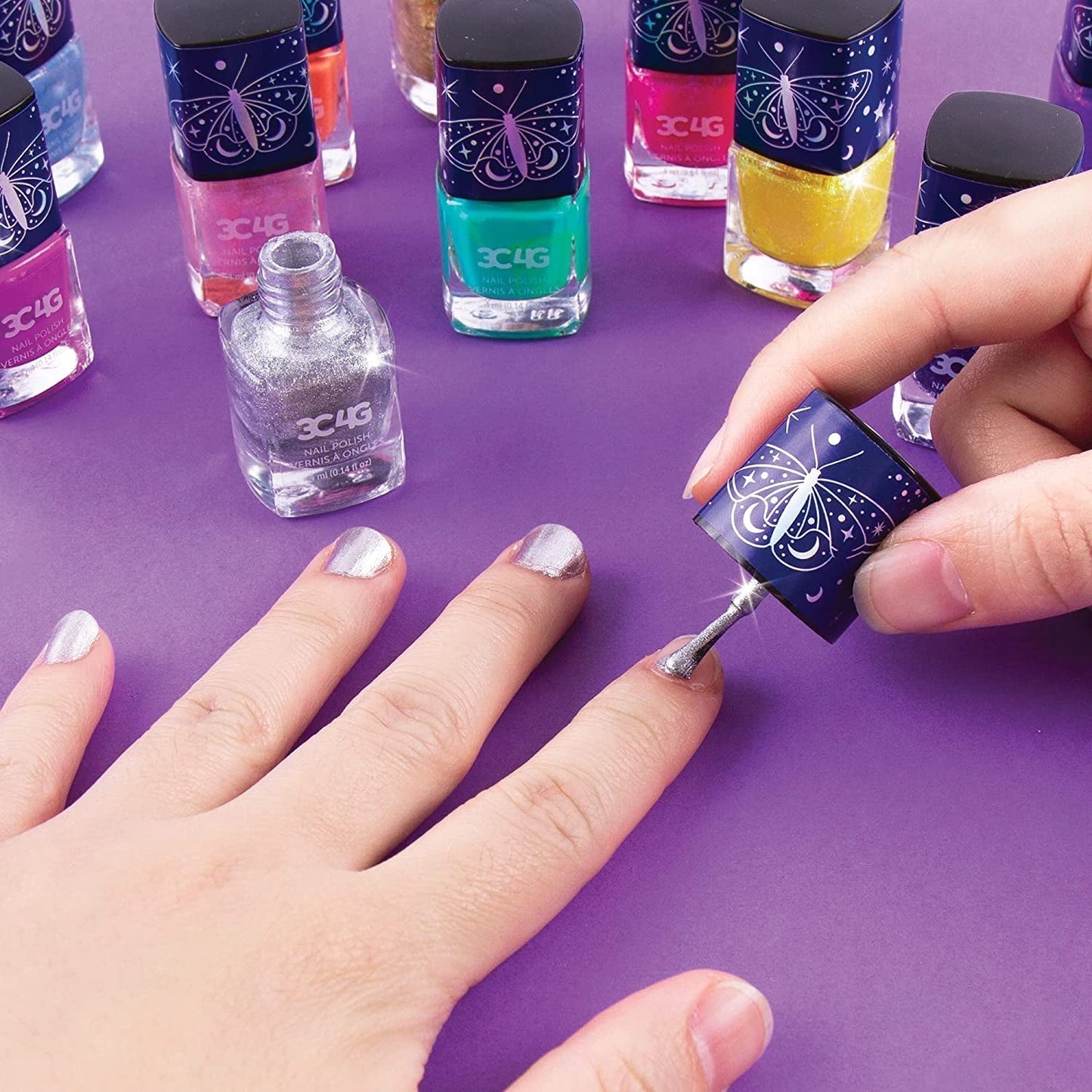 Celestial 12-Pack Nail Polish Tower - Nail Polish Set for Girls and Teens - Includes 12 Vibrant Colors - Non-Toxic Nail Polish for Kids - Ages 8+ by Make It Real