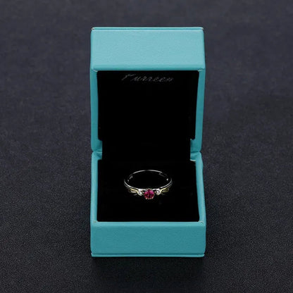 Goron's Ruby Ring Spiritual Stone Link Cosplay 925 Sterling Silver Engagement Ring