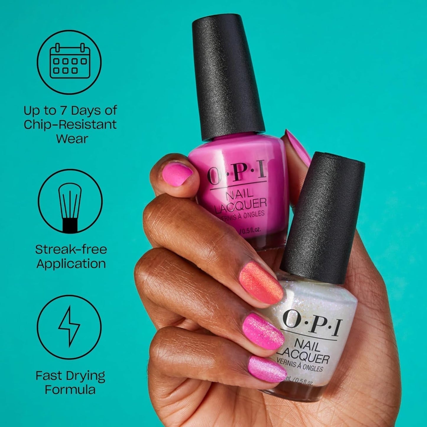 OPI Nail Lacquer Nail Polish | Opaque Dark Red Crème Chip Resistant Nail Polish | Vegan, Fast Drying, Streak Free - WORLD TIME VISITS