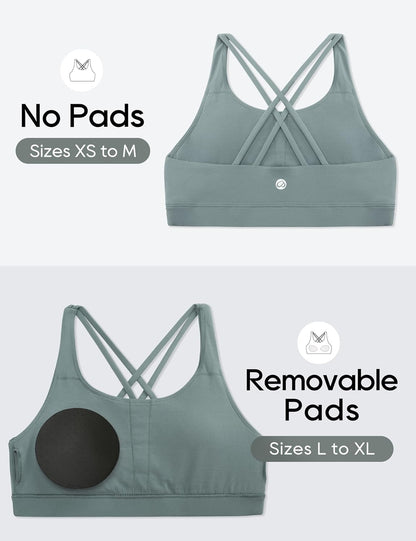 Girls Butterluxe Training Bra - Strappy Scoop Neck for Teens Kids Yoga Sports Comfort Dance Crop Top