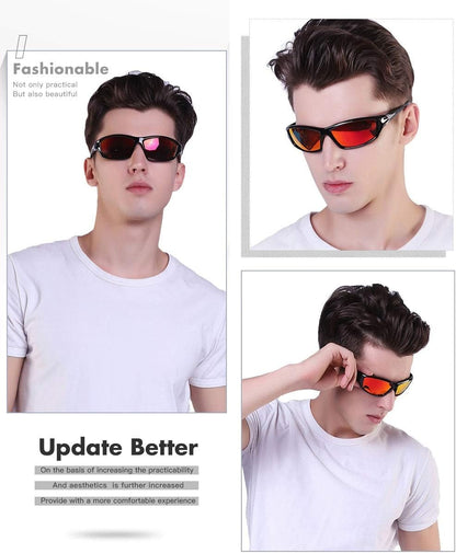Sports Polarized Sunglasses for Men Cycling Driving Fishing UV400 Protection