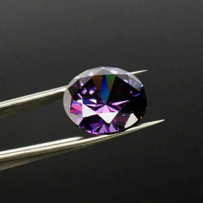 6-15MM Purple Round Zircon Stone for Jewelry Ring Necklace Accessories