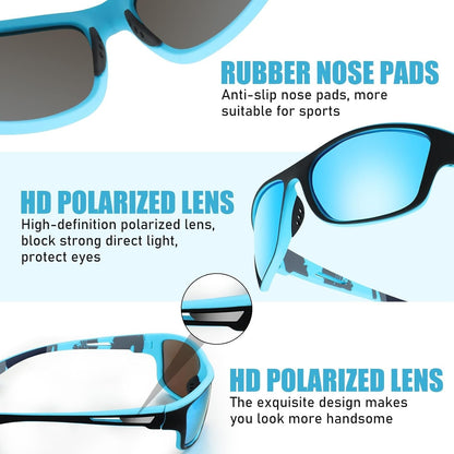 4 Pairs Men Polarized Sunglasses with UV Protection Driving Glasses Sports for Sport Outdoor Activities