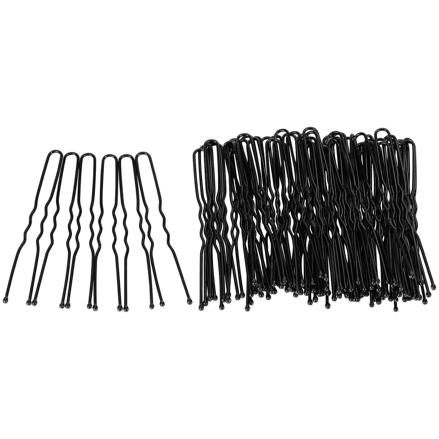 300 Hair Bun Bobby Pins U Shaped Pin Hair Grips to Clip Ballet Hair Net for Women 6 CM/2.3 Inch Black