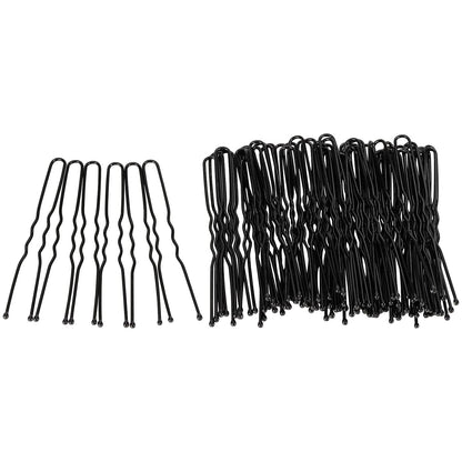 300 Hair Bun Bobby Pins U Shaped Pin Hair Grips to Clip Ballet Hair Net for Women 6 CM/2.3 Inch Black