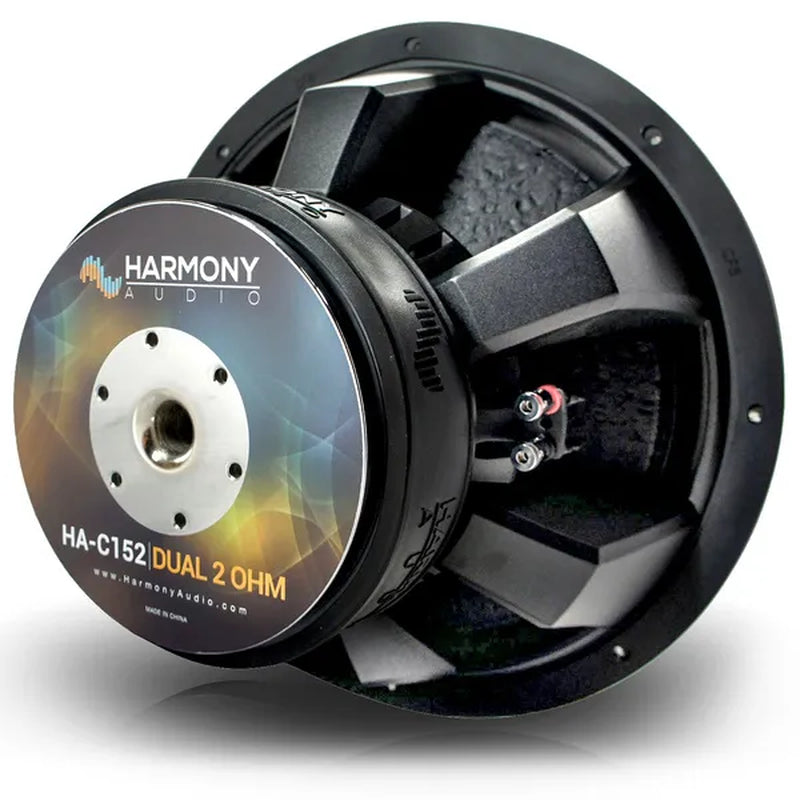 Harmony Audio HA-C152 Car Stereo Competition Carbon 15" Sub 2800W Dual 2 Ohm Subwoofer New