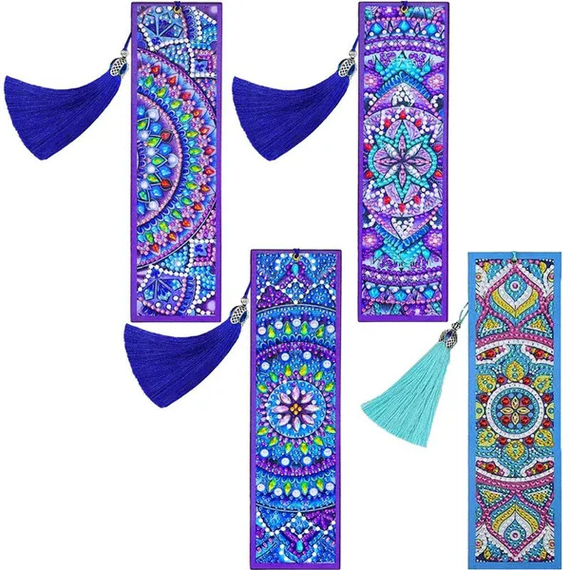 5D Diamond Bookmark Kits DIY Special Shaped Painting Bookmark with Tassel Craft Supplies - WORLD TIME VISITS
