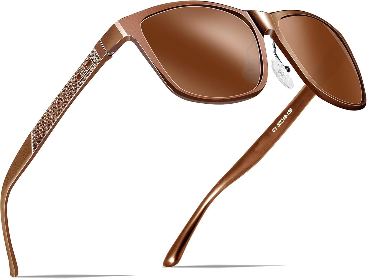 Men'S Retro Metal Frame Driving Polarized Sunglasses for Men Sun Glasses