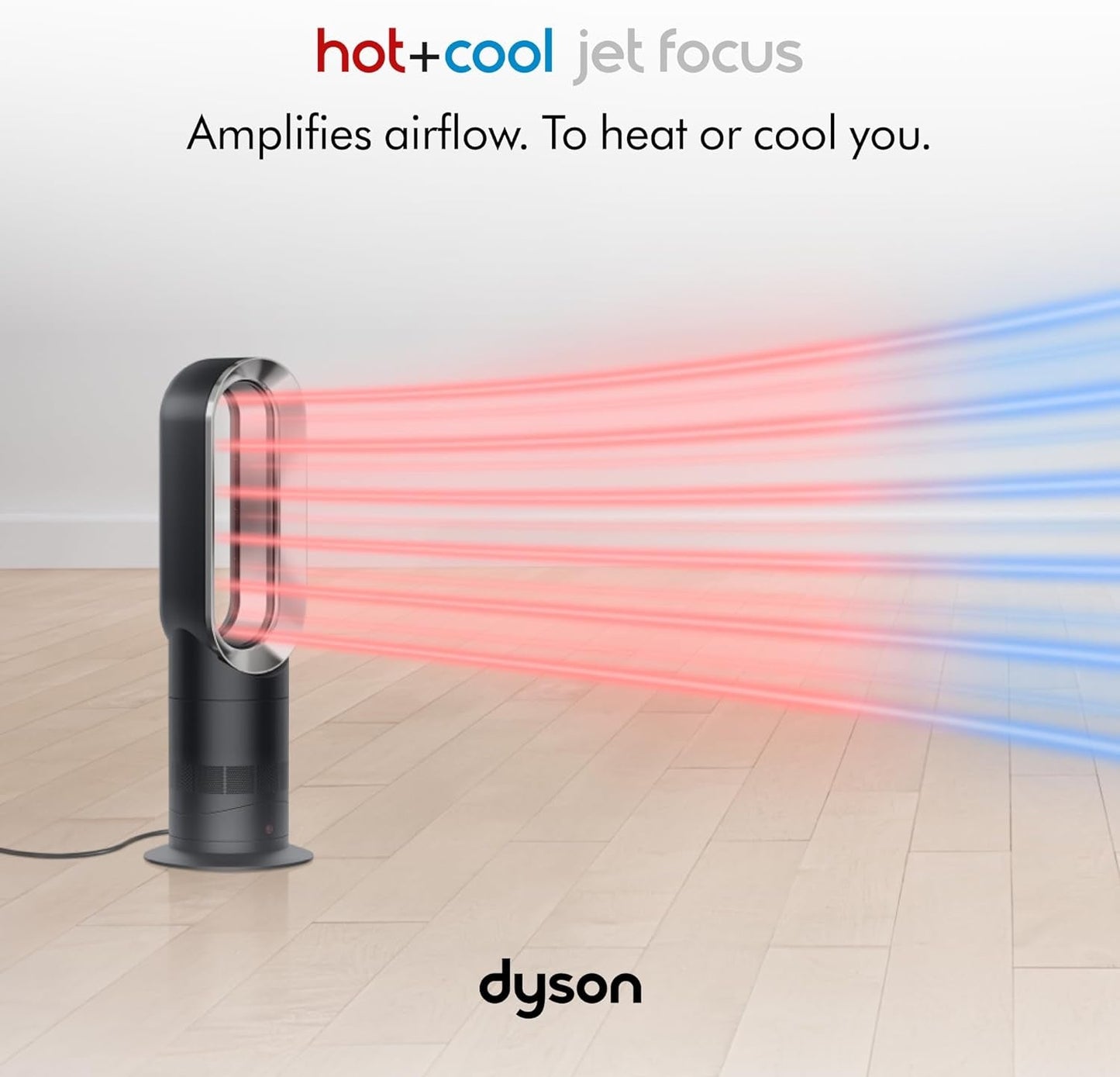 Hot+Cool Fan Heater AM09 Black/Nickel, Large
