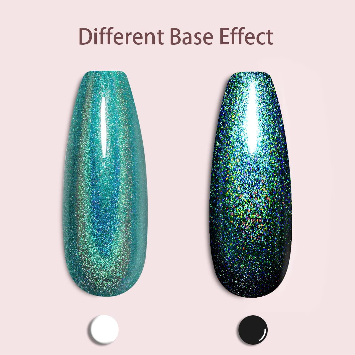 Holographic Gel Nail Polish Glitter: Led UV Gel Polish Sparkle Color Soak off Nail Art Gel DIY Design Manicure 1 PCS 8ML Green