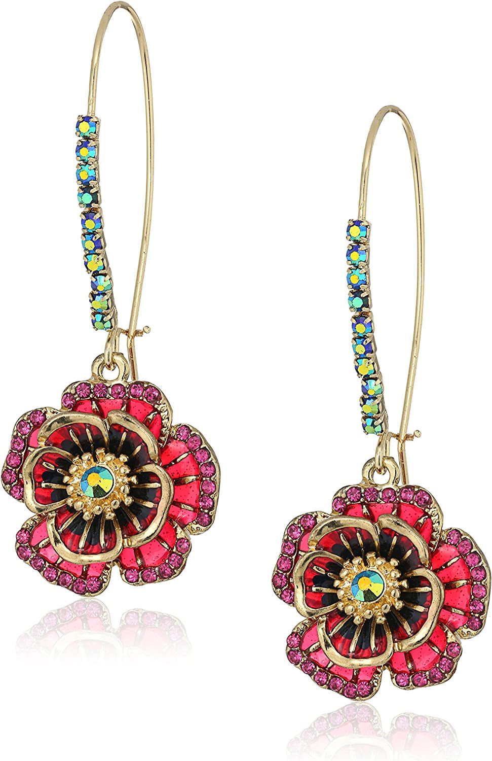 Rose Dangle Earring Color - WORLD TIME VISITS
