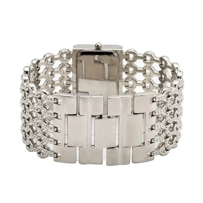 2016 Brand New Stainless Steel Chain Fashion Gold Watch Women Wristwatch Alloy Square Watch Student Bracelet Relogios Feminino