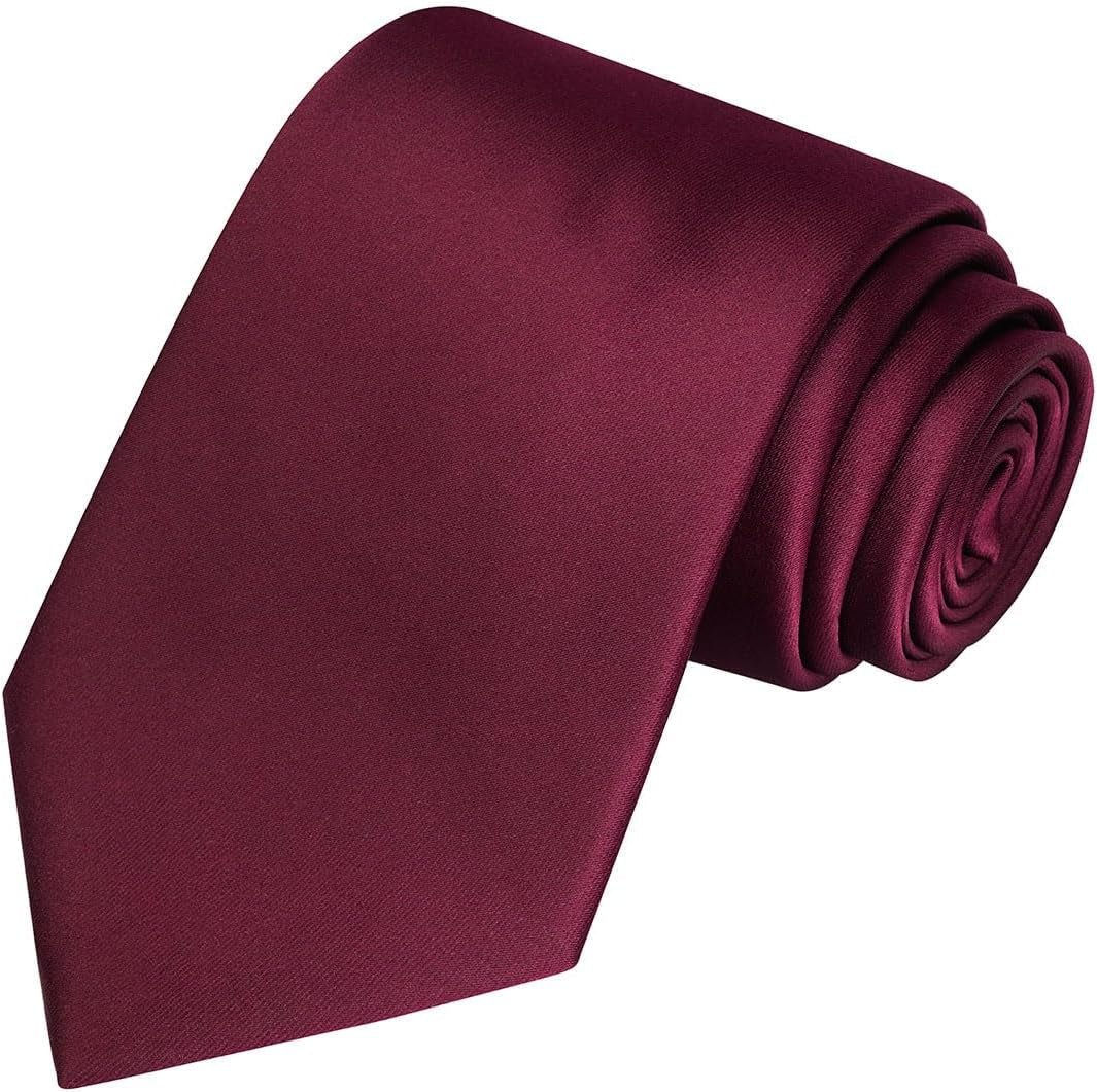 4PCS Solid Ties Satin Tie Wedding Neckties + 1 Magnetic Box - WORLD TIME VISITS