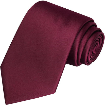 4PCS Solid Ties Satin Tie Wedding Neckties + 1 Magnetic Box - WORLD TIME VISITS