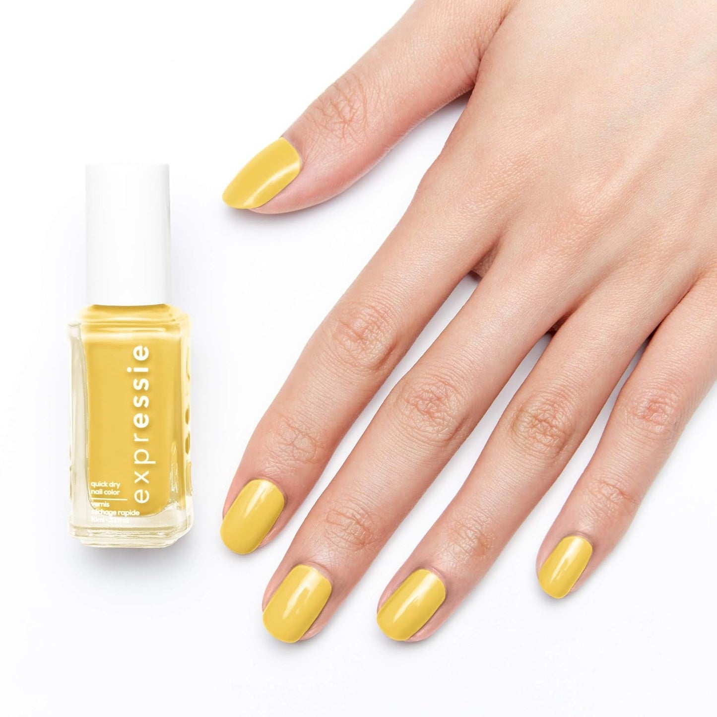Expr Nail Polish, Quick-Dry Bright Yellow Nail Polish, Vegan, Sh00K, 0.33 Fl Oz