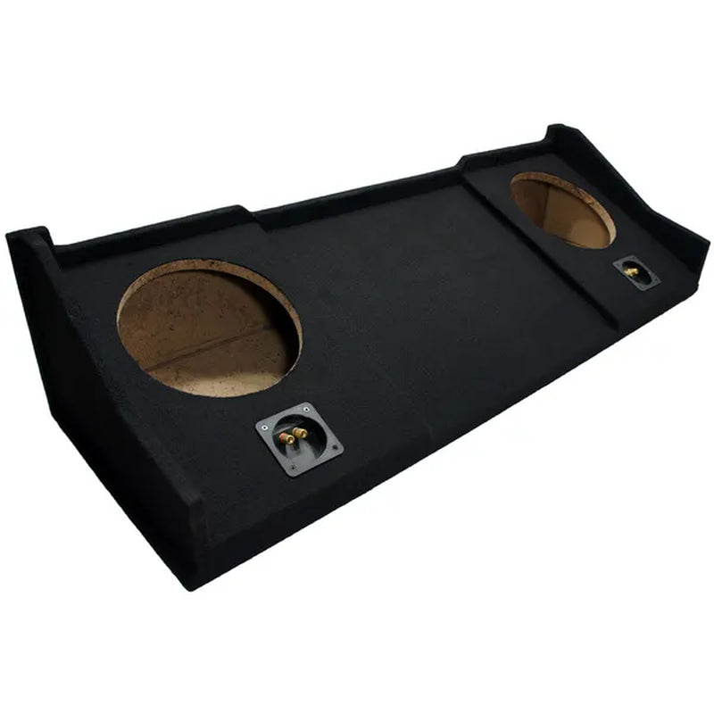 Compatible with Dodge Ram Extended, Quad or Club Cab Truck 1998-2001 Dual 10" Subwoofer Sub Box Speaker Enclosure - WORLD TIME VISITS