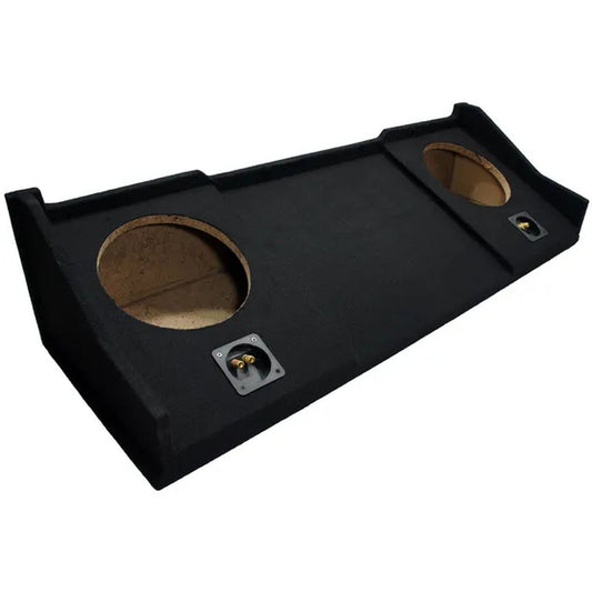 Compatible with Dodge Ram Extended, Quad or Club Cab Truck 1998-2001 Dual 10" Subwoofer Sub Box Speaker Enclosure - WORLD TIME VISITS