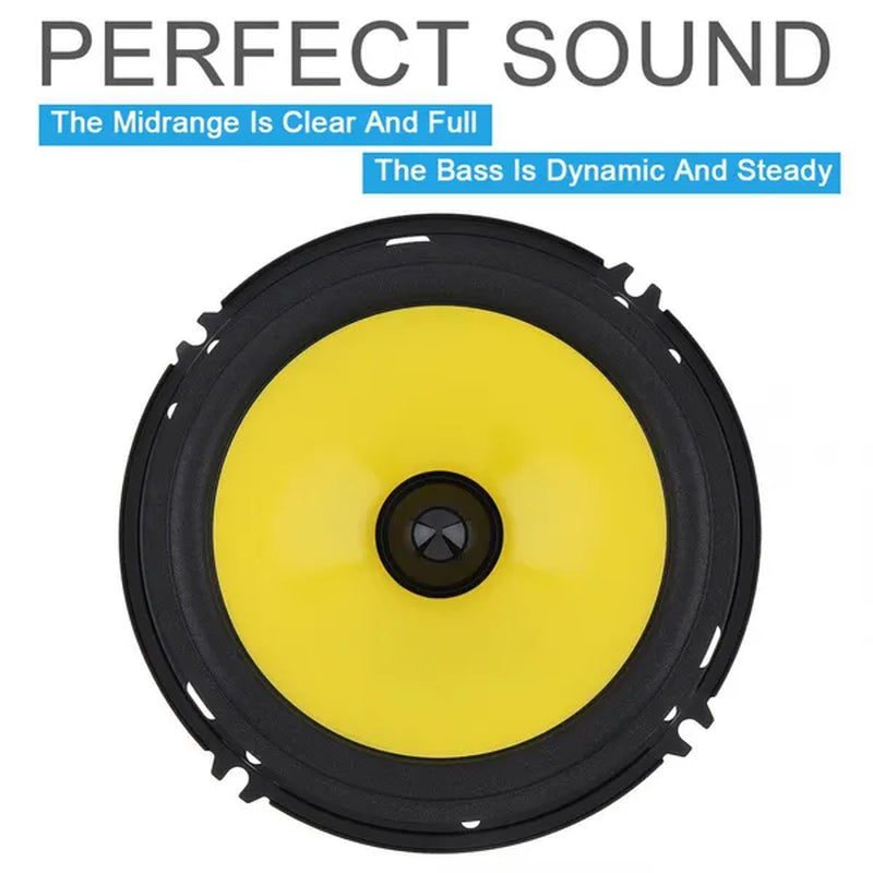 2Pcs 6 Inch 600W Full Range Frequency Car Audio Speaker Heavy Mid-Bass Modified Speaker Non-Destructive Installation