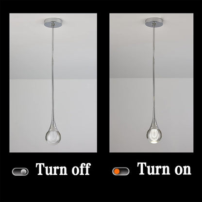 Modern Crystal Pendant Light,1-Light Globe Hanging Light Fixture Led Chrome Finish Mini Pendant Lamp for Kitchen Island Bedroom Dining Room Bar