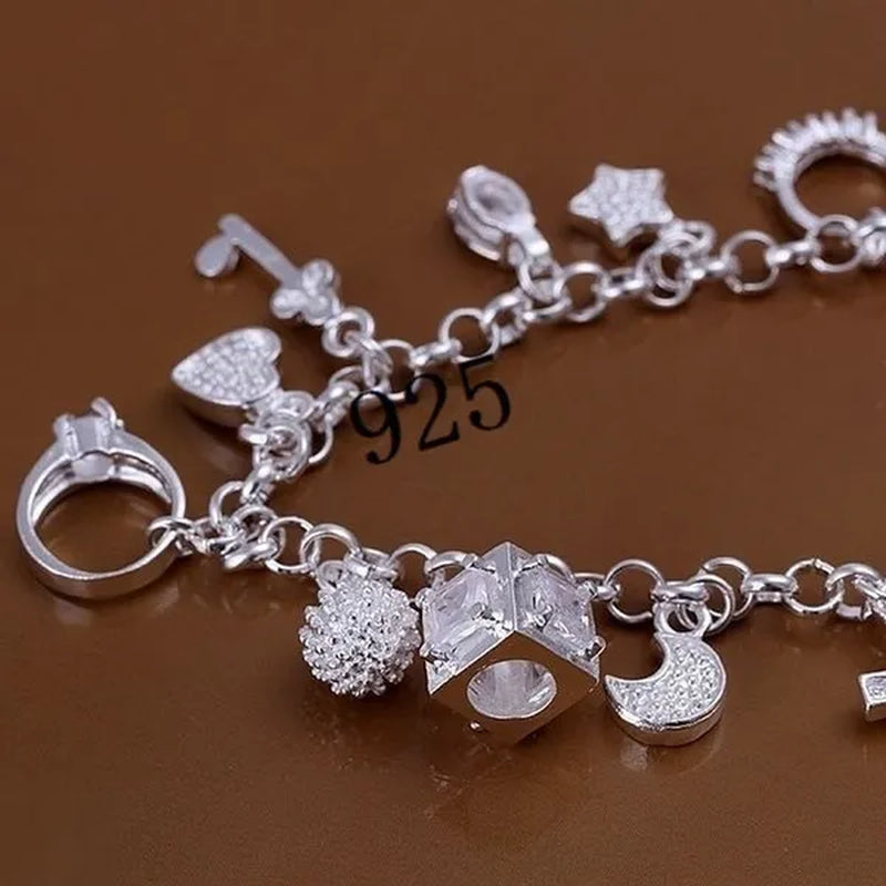 Fashion Jewelry 925 Silver Chain Bracelets for Men or Women
